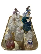 Eleven Royal Doulton figures including Sweet Seventeen.