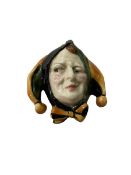 Rare Royal Doulton small Jester wall face mask, HN1681, 8cm high.