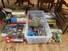 Quantity of vintage clockwork and battery operated toy models, games, etc.