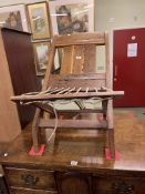 African hardwood folding chair.