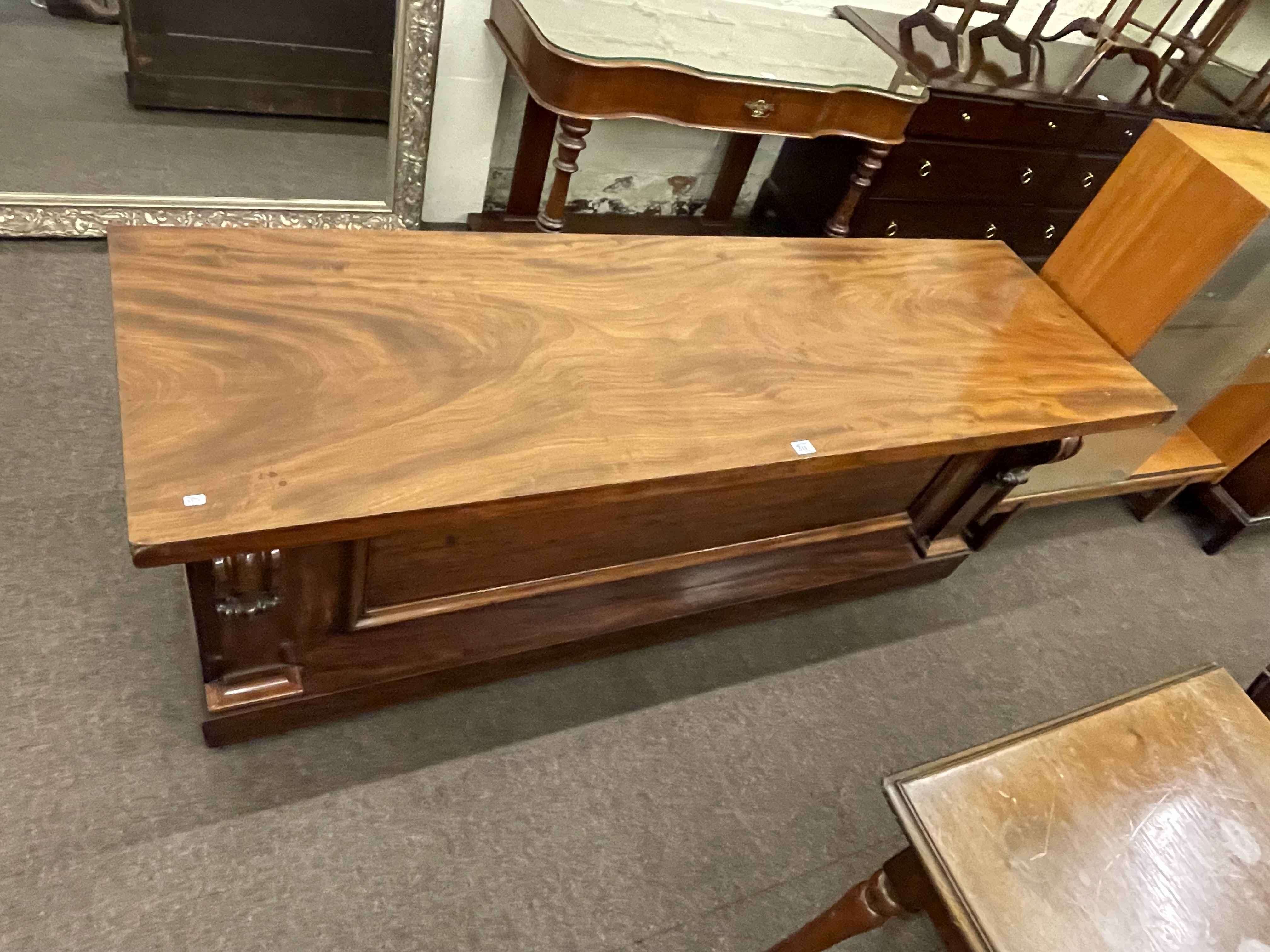 Victorian mahogany shaped front washstand, large Victorian mahogany bedding box, - Image 2 of 3