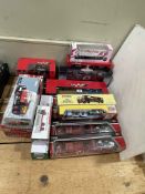 Fifteen boxed models including Britains 1:32 Kane Low Loader and Massey Ferguson 6600 Tractor,