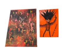 Sy Younger, Rock & Roll and Contemporary, two unframed artworks, dated 2007 & 2001 verso,