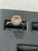 Danburite 9 carat gold ring, size S.