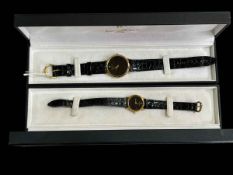 Two Raymond Weil gents and ladies wristwatches.