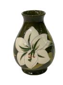 Moorcroft Pottery Bermuda Lily vase, 13.5cm.
