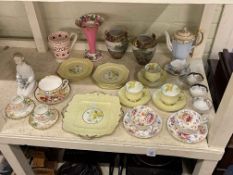 Cabinet cups and saucers, Paragon teaware, pair Noritake vases, etc.