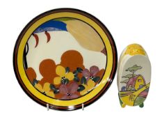 Wedgwood Clarice Cliff caster and Palermo Applique limited edition plate (2).
