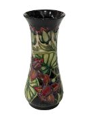 Moorcroft Pottery Lily Leaf and Flower vase, 20.5cm.
