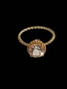 Danburite 9 carat gold ring, size S.