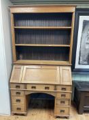 Early 20th Century oak bureau bookcase,