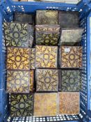 Collection of Linthorpe pottery tiles.