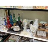 Donegal porcelain, Belleek, silver plated wares, coloured glass, Kodak camera, etc.