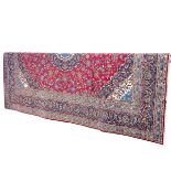 Hand knotted Iranian wool carpet 3.46 by 2.57.