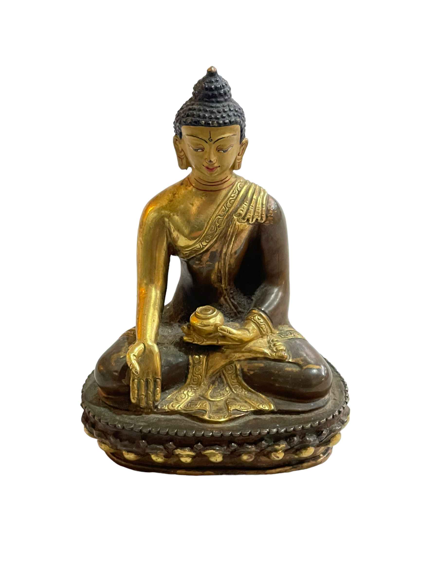 Bronze model of Buddha holding a censor.