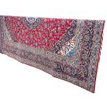 Hand knotted Iranian wool carpet 3.46 by 2.57.