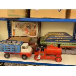 Tri-ang Express Train and Milk Truck, Bayko Building kits, Airfix HMS Prince, Meccano, etc.