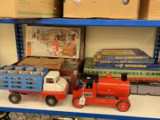 Tri-ang Express Train and Milk Truck, Bayko Building kits, Airfix HMS Prince, Meccano, etc.