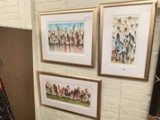 Sue Howells, three framed limited edition prints, all signed, titled and numbered in the margin.