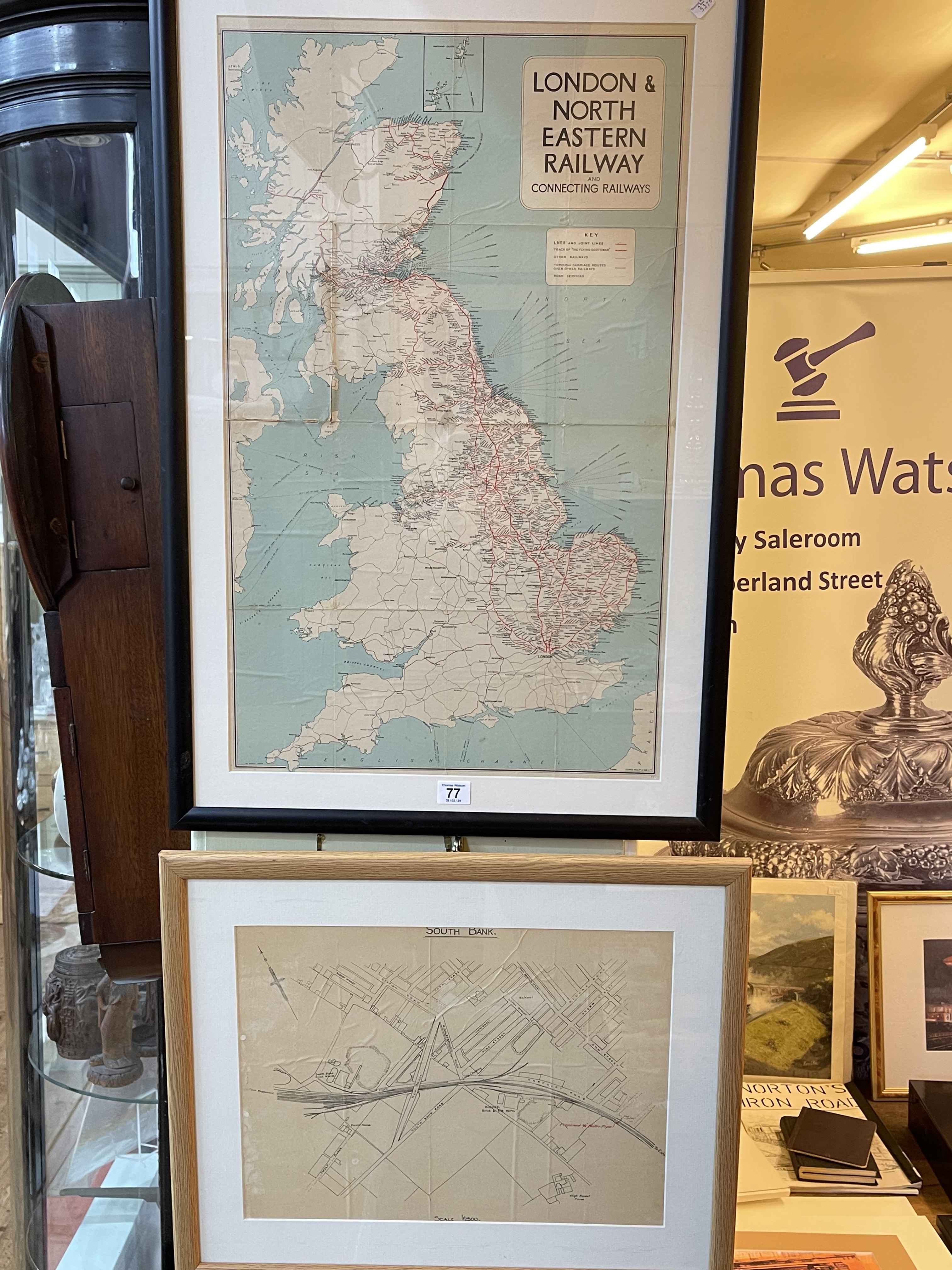 Collection of railway ephemera and prints including maps and local interest. - Image 2 of 2