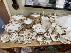 Collection of Royal Albert Old Country Roses, approximately 90 pieces.
