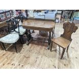 Victorian walnut fold top card table,