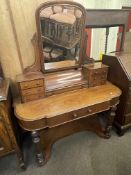 Victorian mahogany Duchess dressing table, 156cm by 120cm by 50cm.