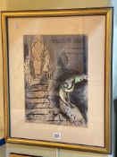 Marc Chagall, Assuérus Chasse Vasthi, lithograph, 34cm by 25.5cm, in glazed frame, label verso.