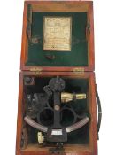 Cased Henry Hughes & Son, 'Husun' Sextant.