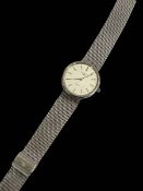 Longines gents stainless steel quartz wristwatch.