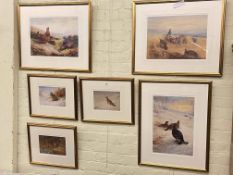 Archibald Thorburn, collection of six framed limited edition prints.