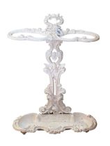 Cast iron two division stick stand, 64cm by 46cm.