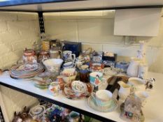 Collection of decorative porcelain, Oriental wares, Belleek, paperweights, Lilliput Lane, etc.