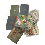 Four German trade card albums, postcards, 19th Century greetings cards, etc.
