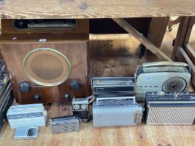 Murphy Valve radio, box of Transistor Radios including Bush.