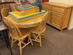 Contemporary light oak two door sideboard,