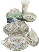 Collection of Minton Haddon Hall including two covered tureens, over 30 pieces.