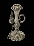 Victorian silver tapered stick with snuffer, Sheffield 1852, 15.5cm.
