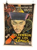 The Terror of the Tongs (1962) - Spanish one sheet film poster,