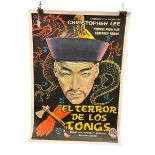 The Terror of the Tongs (1962) - Spanish one sheet film poster,