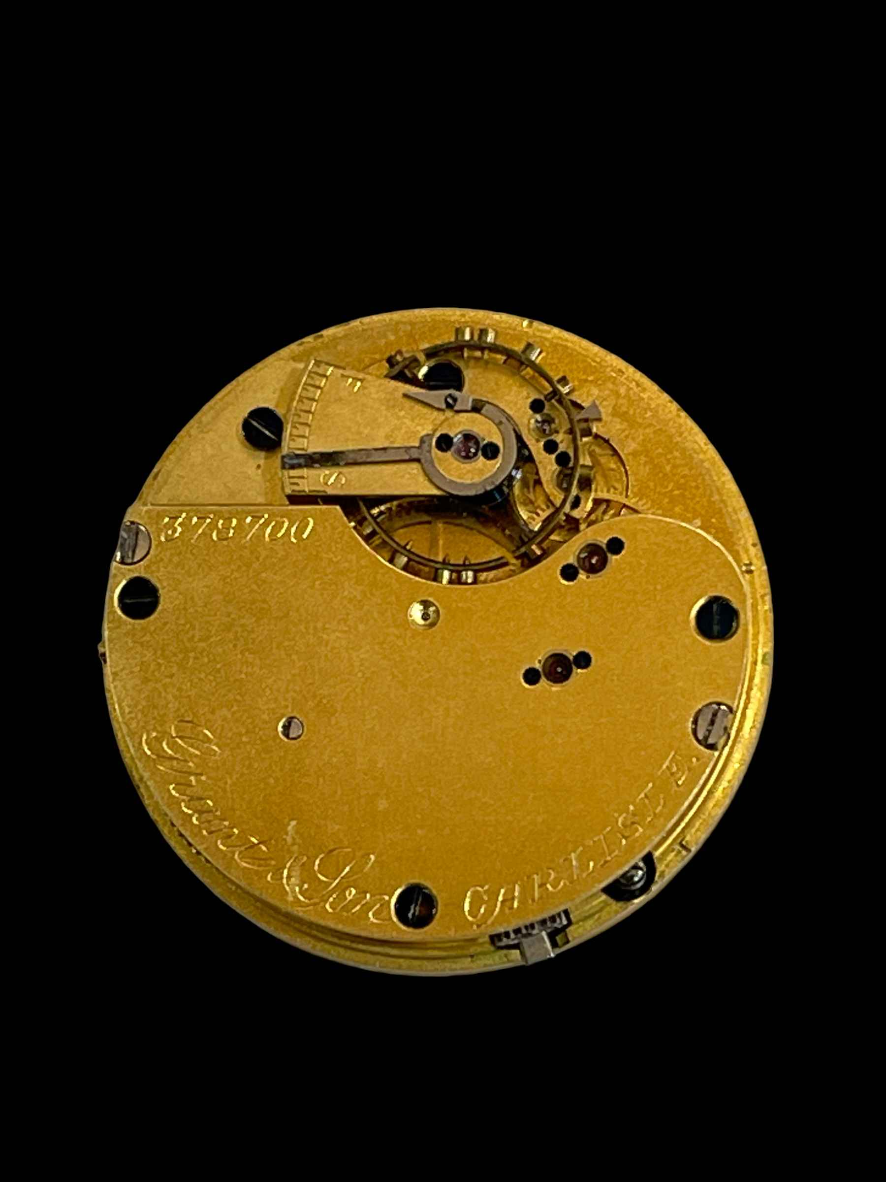 18 carat gold pocket watch with enamel dial, Grant & Son Carlisle. - Image 2 of 3