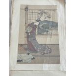 Folio of eleven Japanese old master woodblocks.