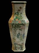 Large Chinese vase with panels of figure decoration, 56cm.