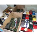 Collection of model vehicles including military, etc.