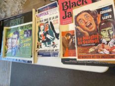 Collection of film posters including The Fly II, The Stratton Story, The Man in the Net,