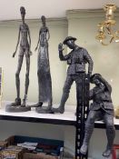 Collection of four 1980's sculptures including Soldiers.