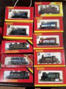 Ten Hornby OO gauge locomotives, all boxed.