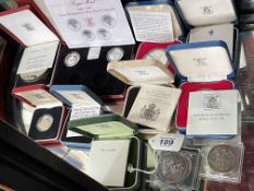 Collection of Royal Mint silver proof coins inc Falkland Islands 100th Anniversary of Self