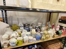 Royal Doulton and Coalport lady figurines, Royal Doulton character jugs, Ringtons, part tea sets,