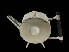 Silver plated replica Art Deco style teapot.